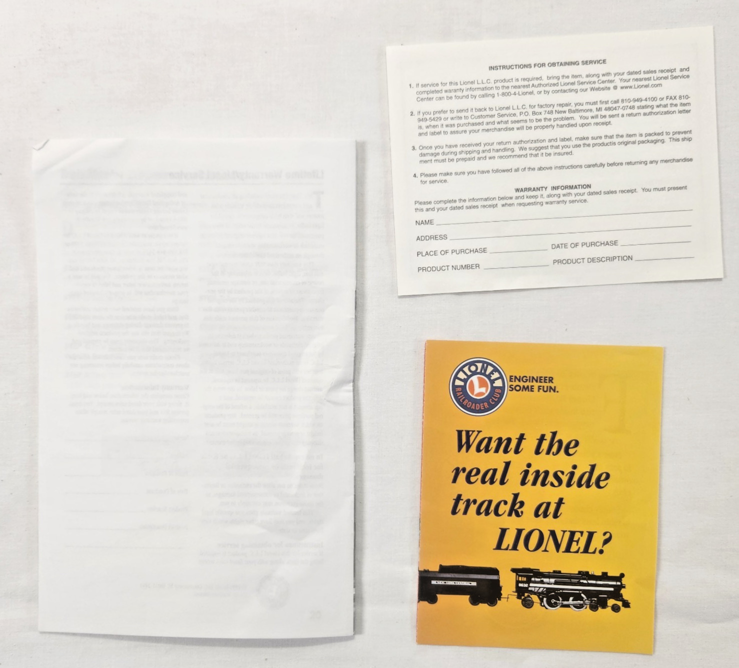 Lionel Lines 6-38150 Clear Cab F3 AA O Gauge Diesel Manual, & More , VGC