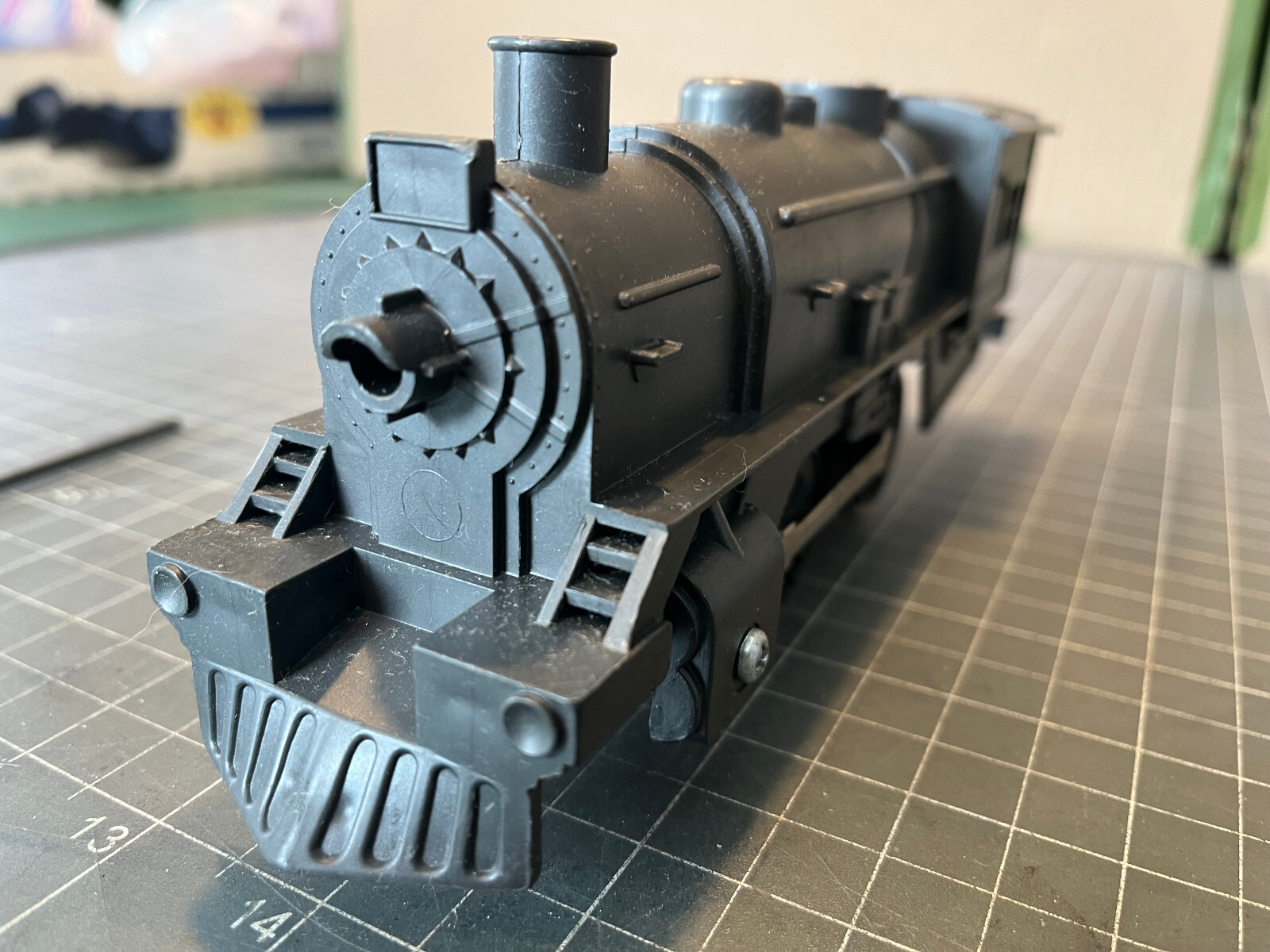 Marx O Train SCARCE GUNMETAL GRAY Clockwork Windup Locomotive Engine RUNS Lot J