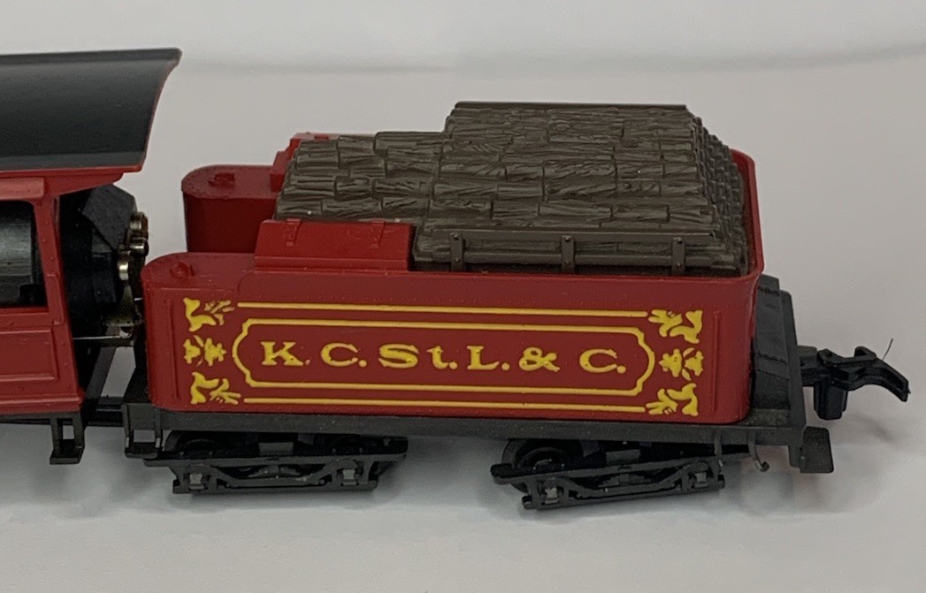 AHM Rivarossi HO Scale Bowker 2-4-0 Steam Loco & Tender KC.St.L.&C VTG Untested