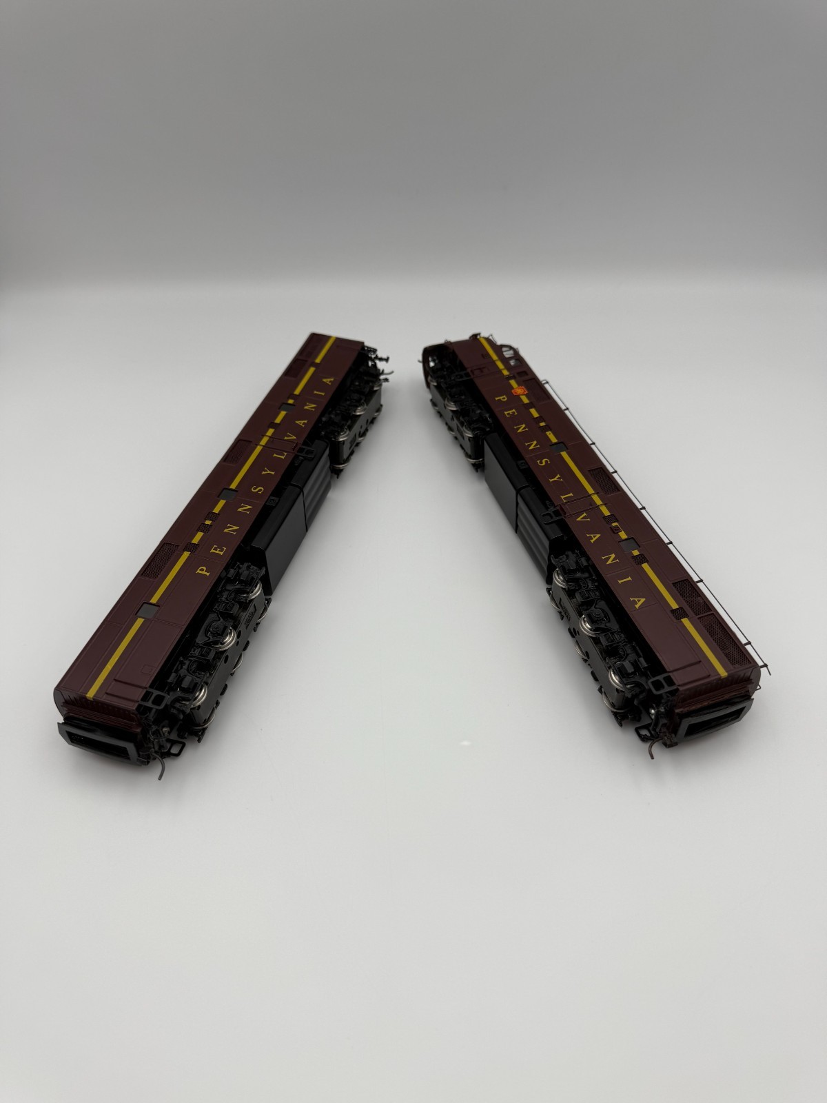 HO Brass Oriental Limited E7A/E7B Ph. II Set. Pennsylvania. Factory Paint. IOB.