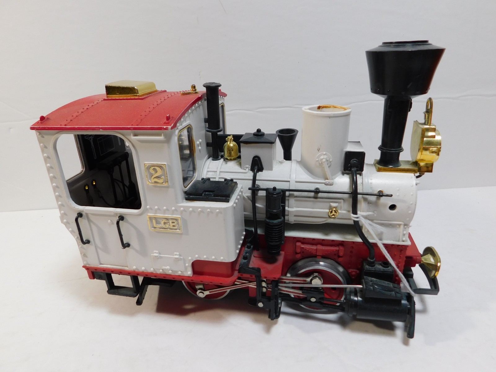 LGB 24171 #2 Steam Engine 0-4-0 G Scale Red White Black Gold (NB)