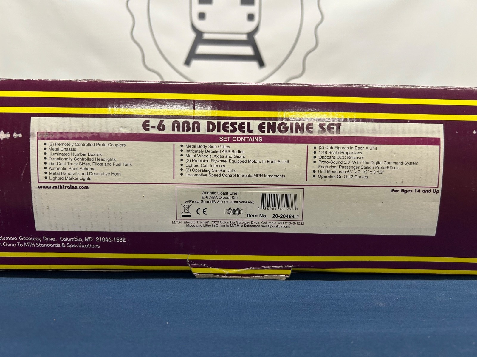 Mth Atlantic Coast Line E-6 ABA Diesel Engine Set w/ Protosound 3 20-20464-1