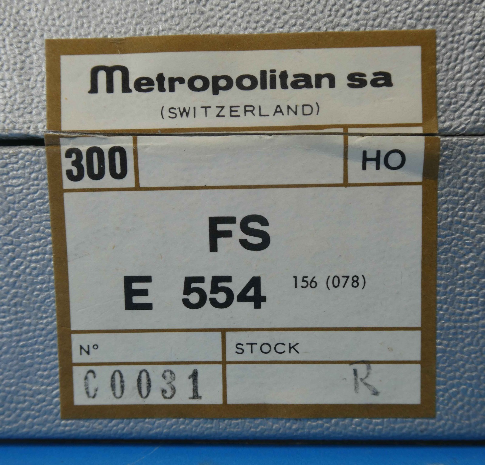 METROPOLITAN FS E554 3-PHASE (TRIFASE) ELECTRIC LOCOMOTIVE-HO 2R 1974 BRASS OB