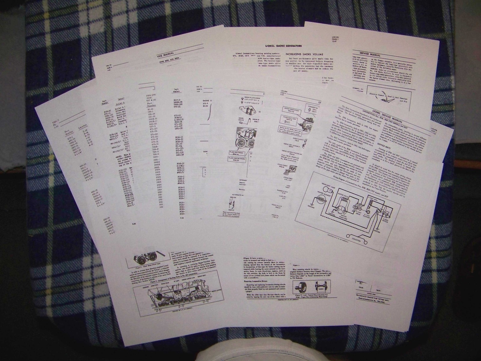 Lionel 1951-53 2026,1950 2036 & 2037,2016,2018 2-6-4 Locomotives Service Manual