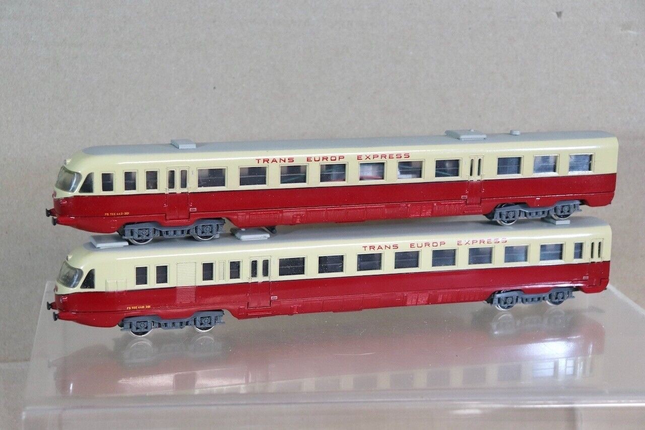 RIVAROSSI 703 FS TRANS EUROPE EXPRESS TEE 442 201 DMU DIESEL LOCOMOTIVE SET on