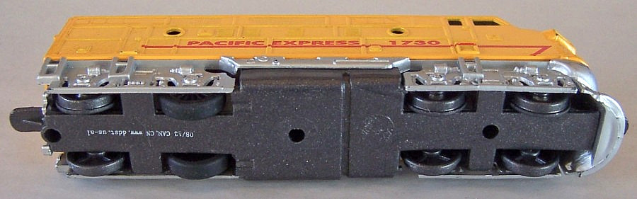 Toysmith Yellow Pacific Express 1730 Locomotive Engine, PULL-BACK TOY, Excellent