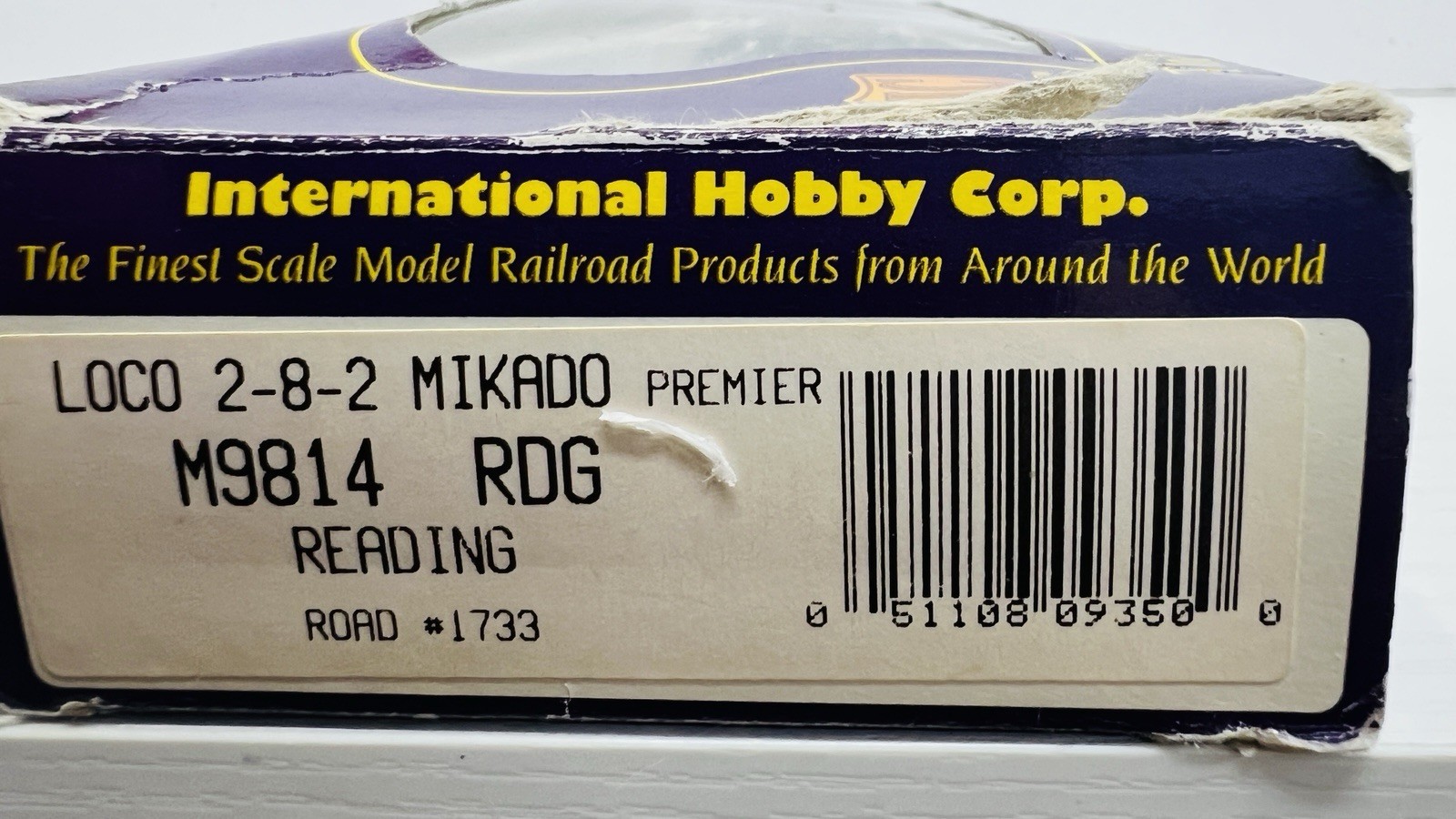 IHC HO Scale 2-8-2 Mikado M9814 Reading Road #1733 Locomotive In Box Excellent !