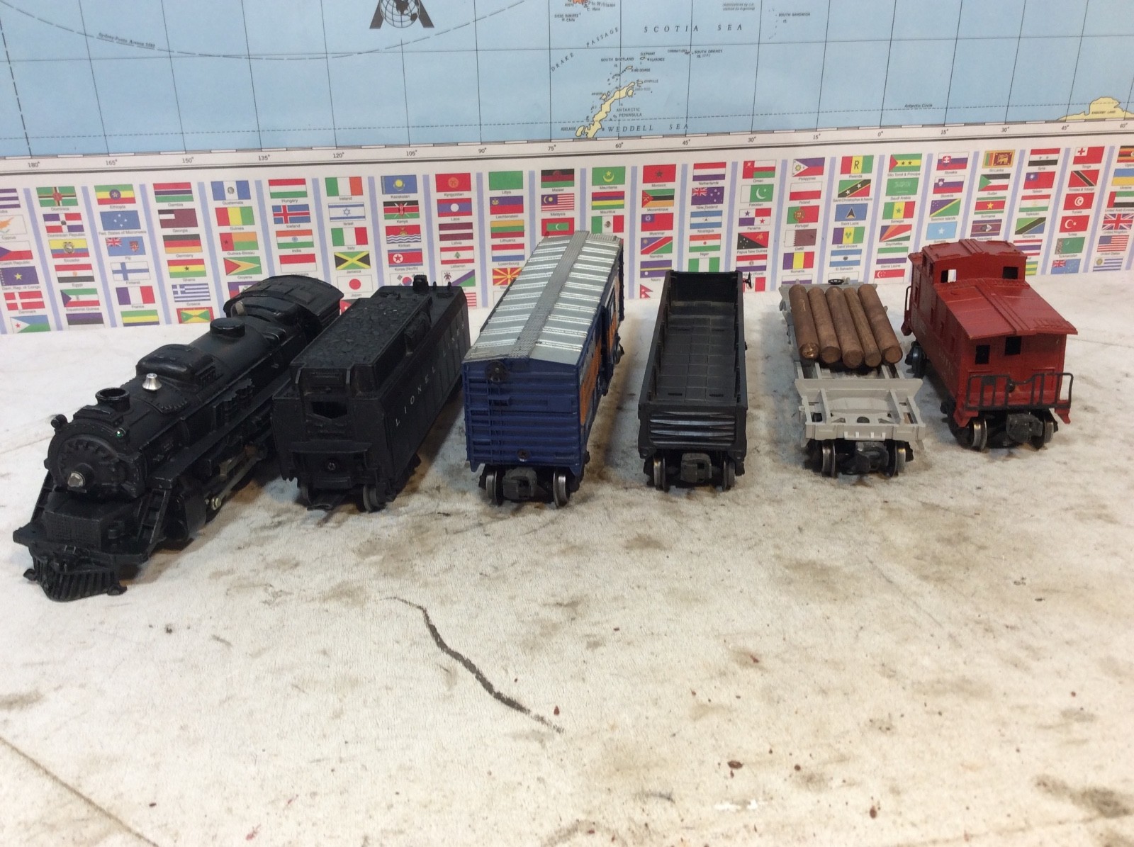 Lionel 1555WS Postwar – Set 2018 Steam Engine Freight Cars O Gauge / 027