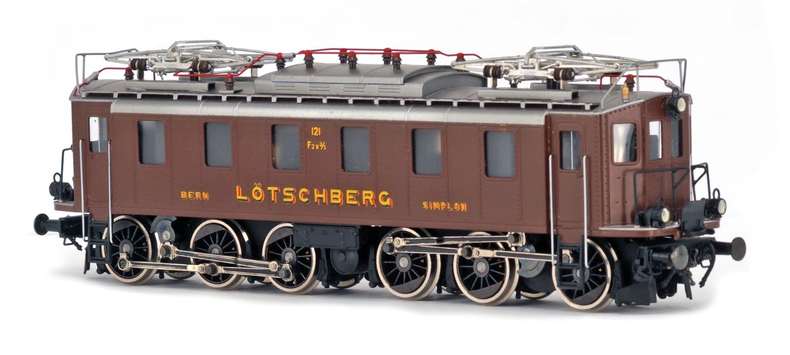 Vintage METROPOLITAN SA 669 H0 HO BRASS BLS Ce 6/6 No.121 super , BRUN , MINT