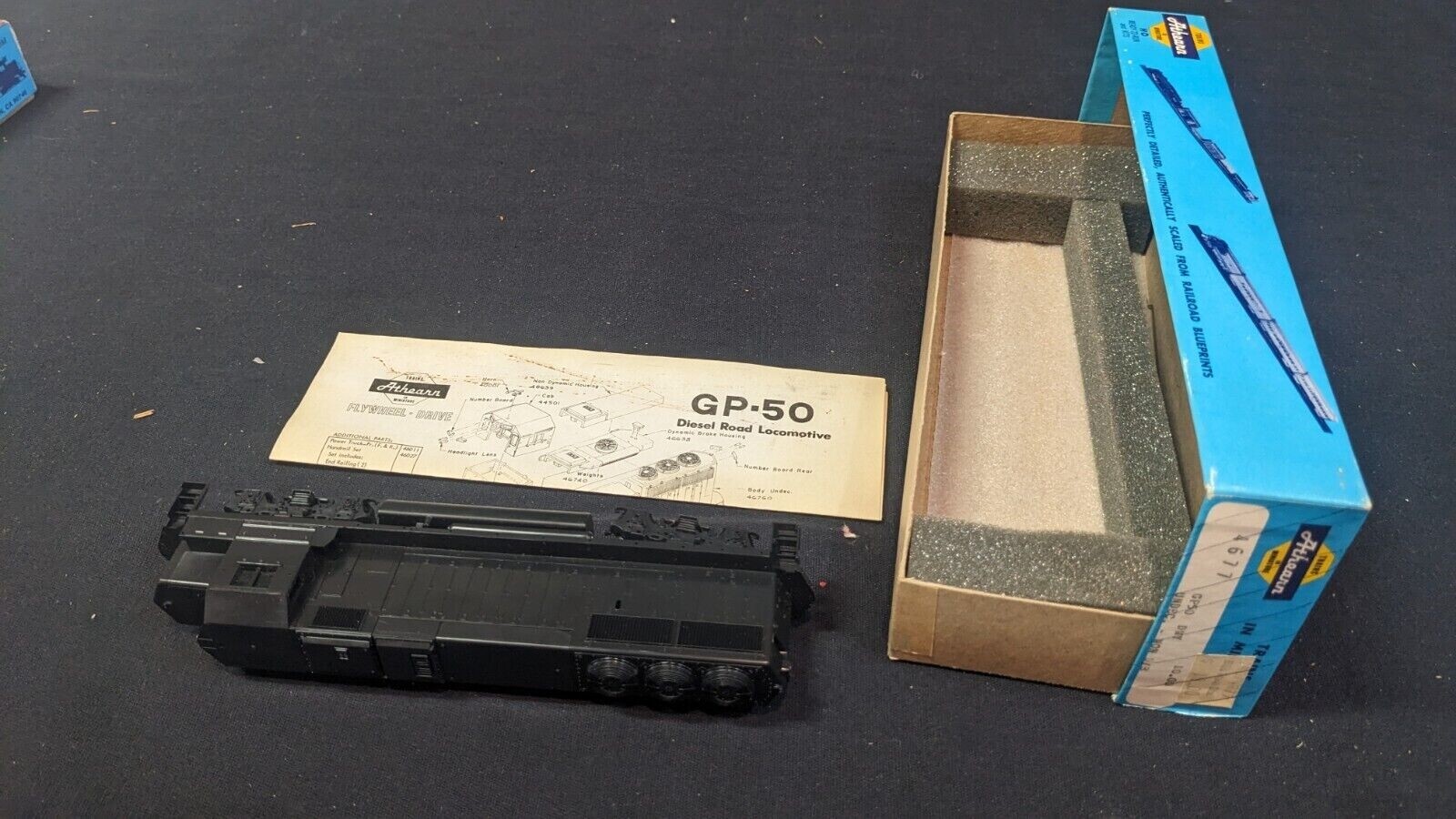 Athearn HO Union Pacific F7A Super, Mo-Pac HERBIE Safety car, & GP50 Diesel Loco