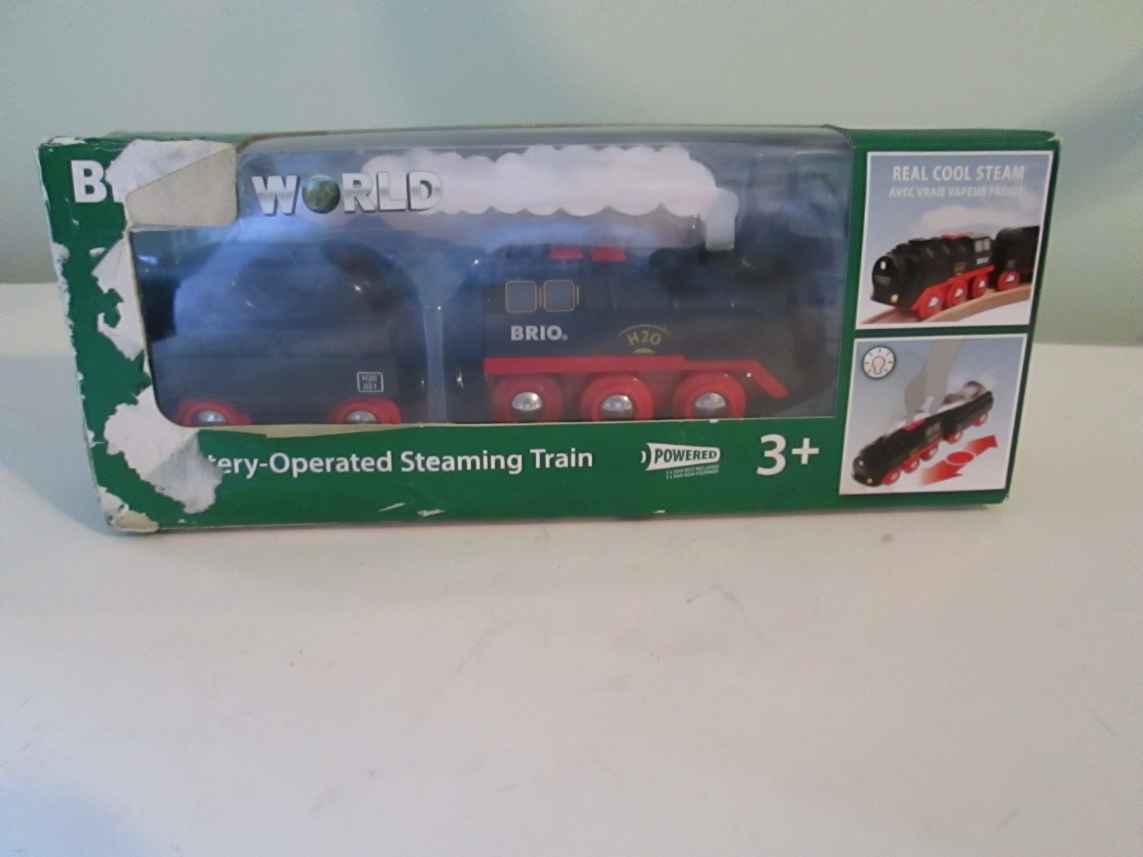 BRIO World 33884 Battery Operated Steaming Train Black & Red