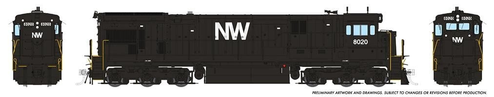 Rapido Trains 042521 HO NW C30-7 Diesel Locomotive – DC/DCC/Sound #8020