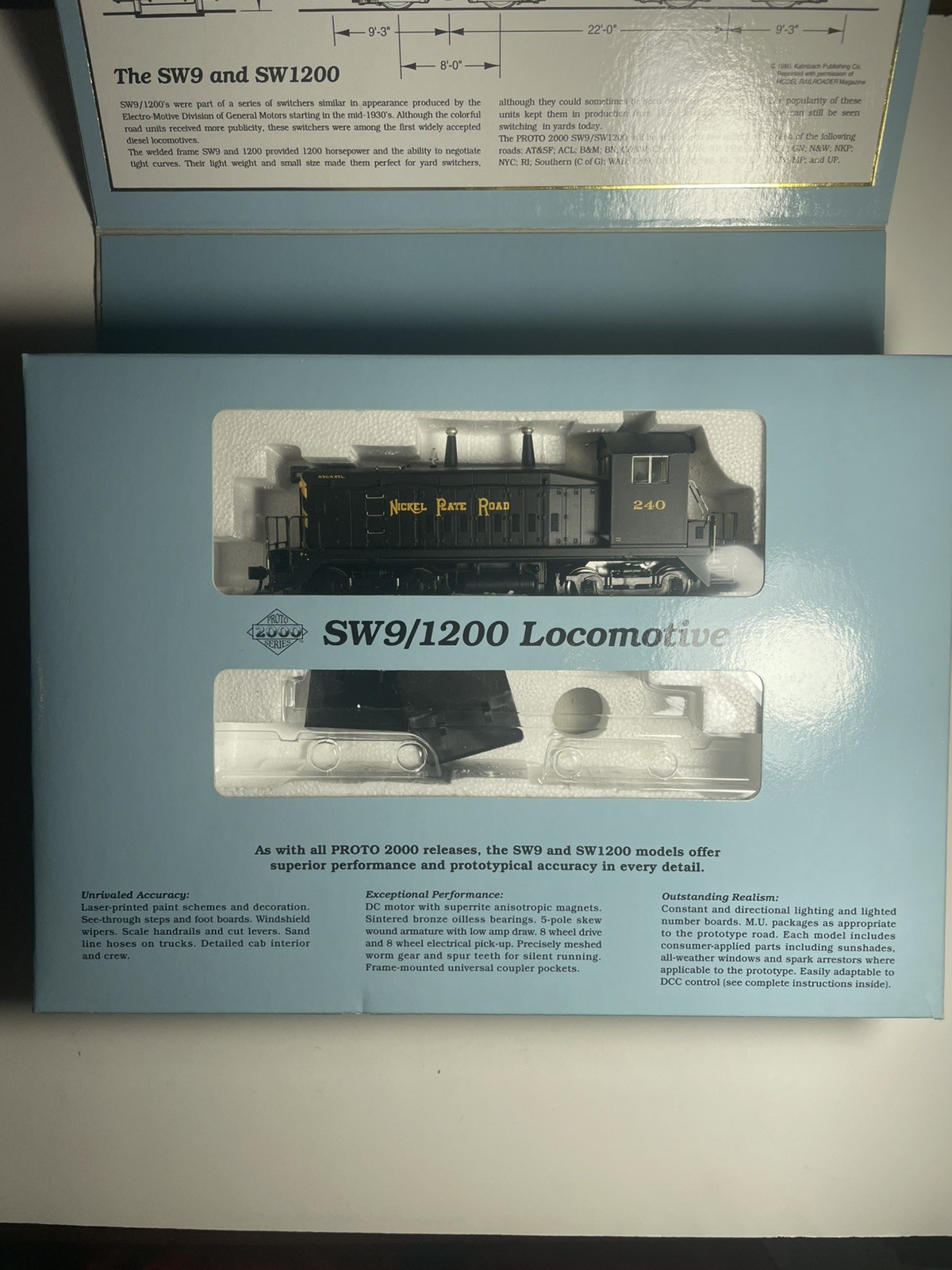 PROTO 2000 SW9/1200 Nickel Plate Road HO Diesel Locomotive TESTED