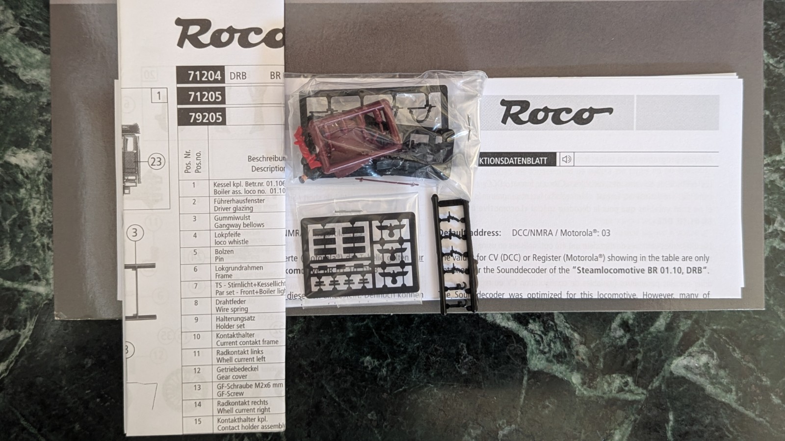ROCO DRB Steam locomotive class 01.10 Digital AC Sound for 3R Marklin 79205 DB