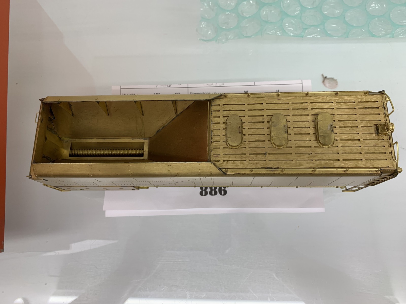 886 KTM Brass Crown Series PSC Tender UP Challenger or UP Big Boy O Scale 2 Rail