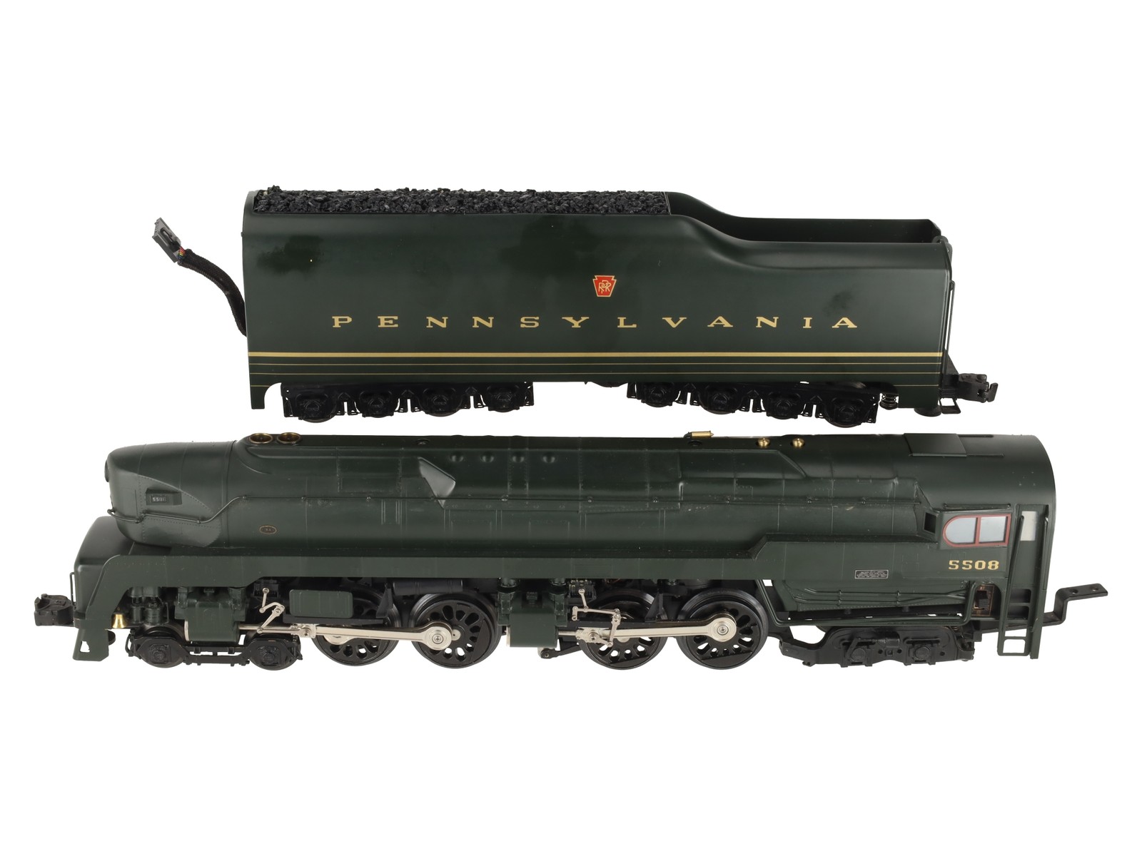 Right-of-Way 5003 BRASS PRR T1 4-4-4-4 Steam Loco & Tender #5508 (3 Rail) LN/Box