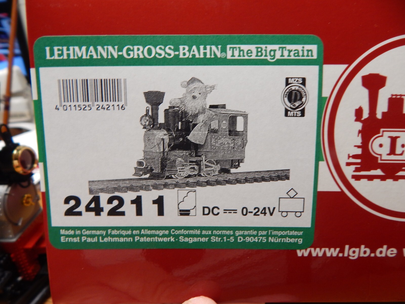 LGB 24211 STEIFF CHRISTMAS STAINZ 0-4-0 LOCOMOTIVE W/MTS DECODER G GAUGE LQQK
