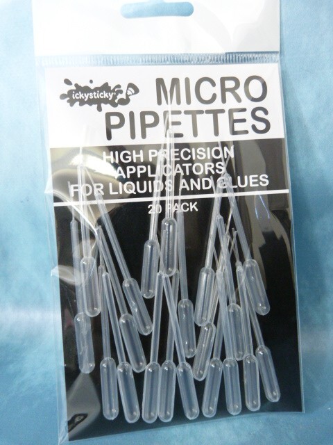 IckySticky hobby micro pipette applicator for paints, glue, lubricant. 20 pack.