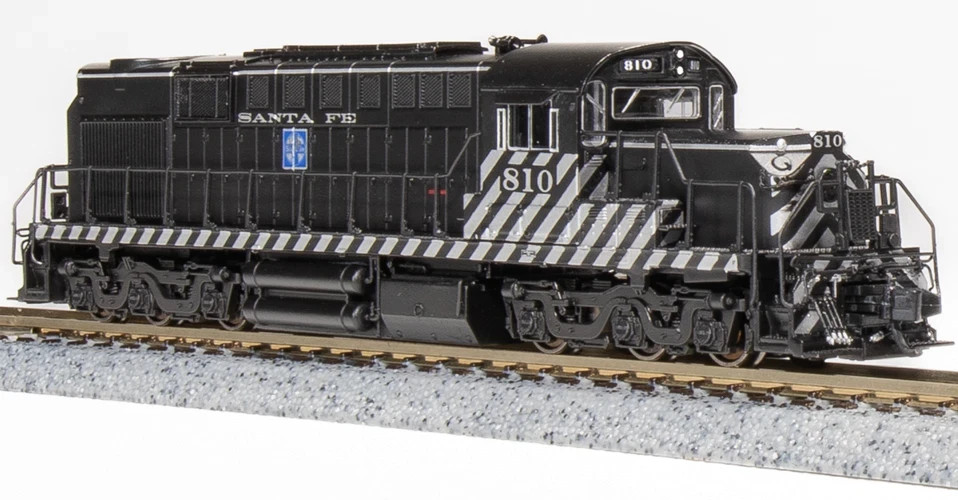 Broadway N-Scale 6612 Alco RSD-15, ATSF #806, As-Delivered Zebra Stripes
