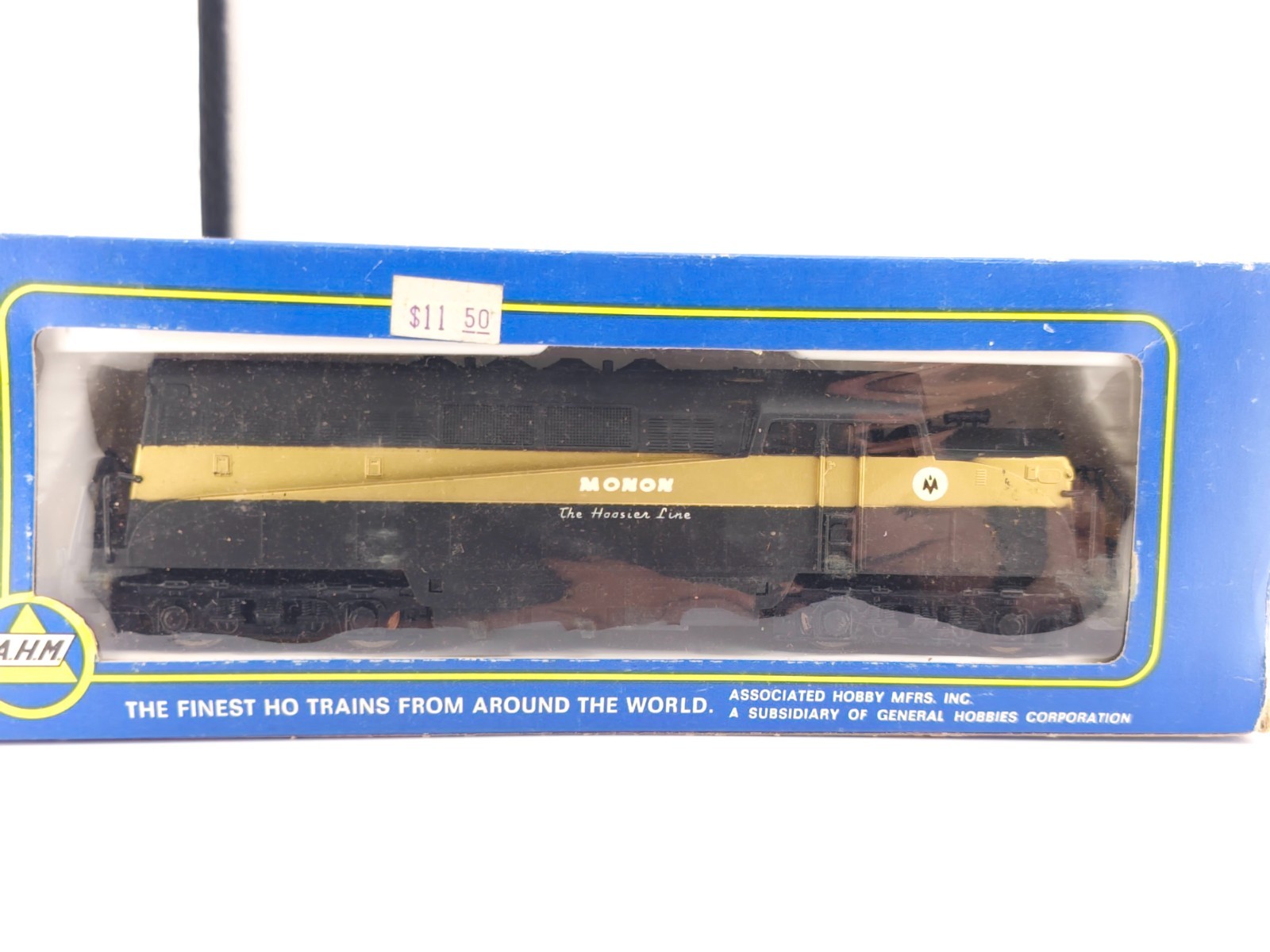 *READ* AHM HO Scale Monon Hoosier Line BL-2 Diesel Locomotive Model Train