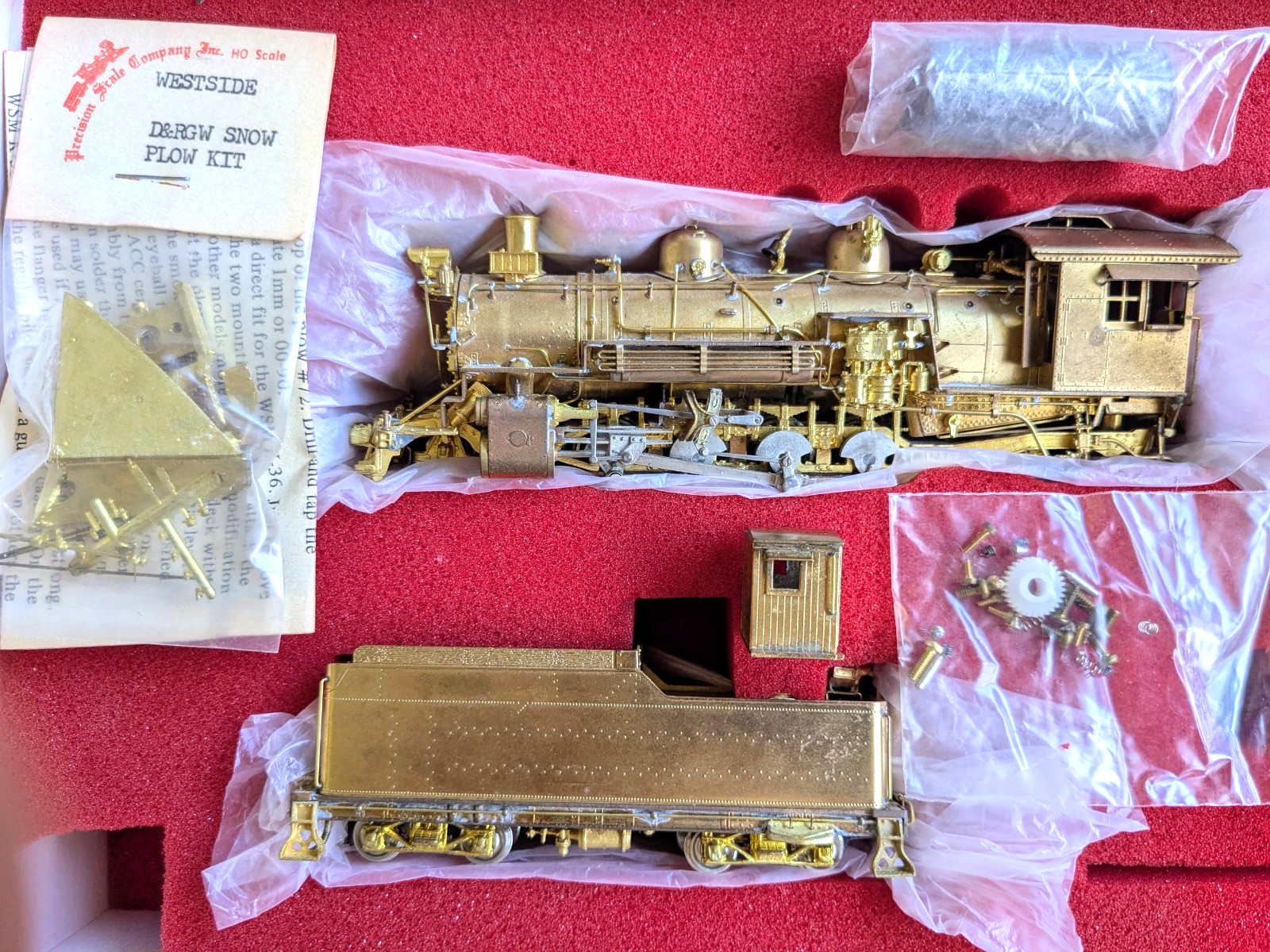LNIB! BRASS D&RGW K-36 2-8-2 WESTSIDE HOn3 *FULL BACKHEAD *SNOW PLOW *RUNS G@@D!