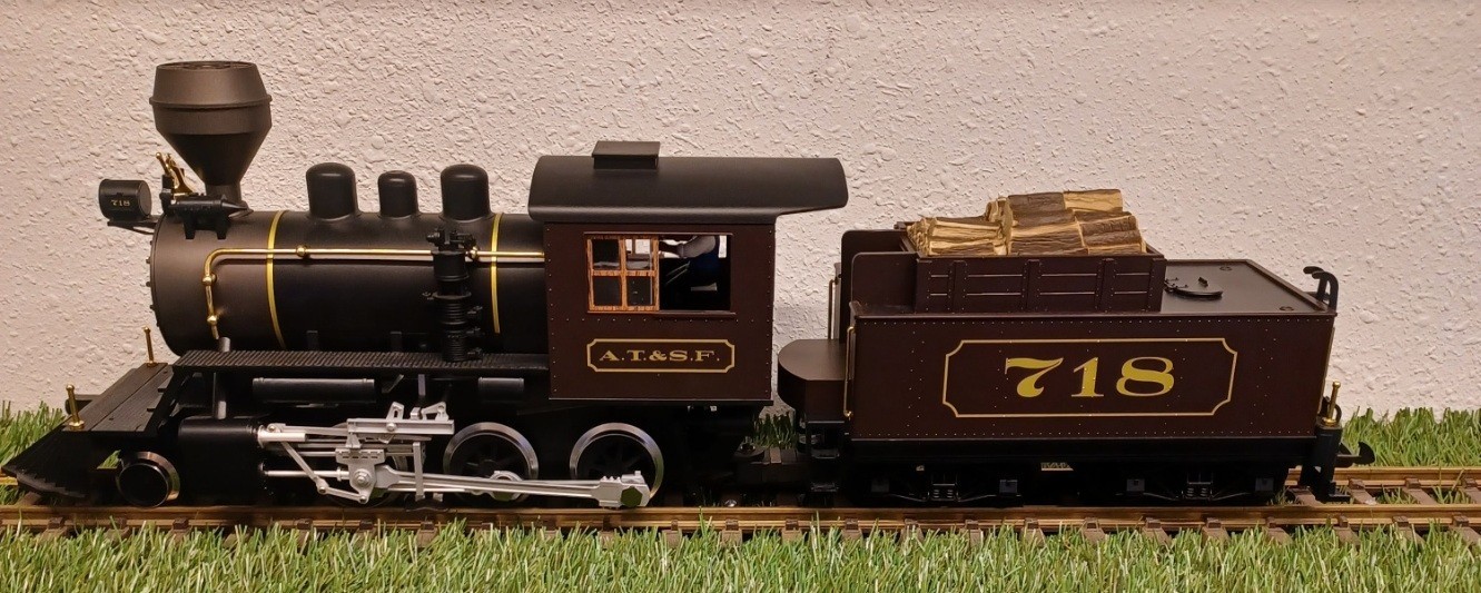 Piko 38238 G Santa Fe Mini-Mogul Steam Locomotive with Tender #718