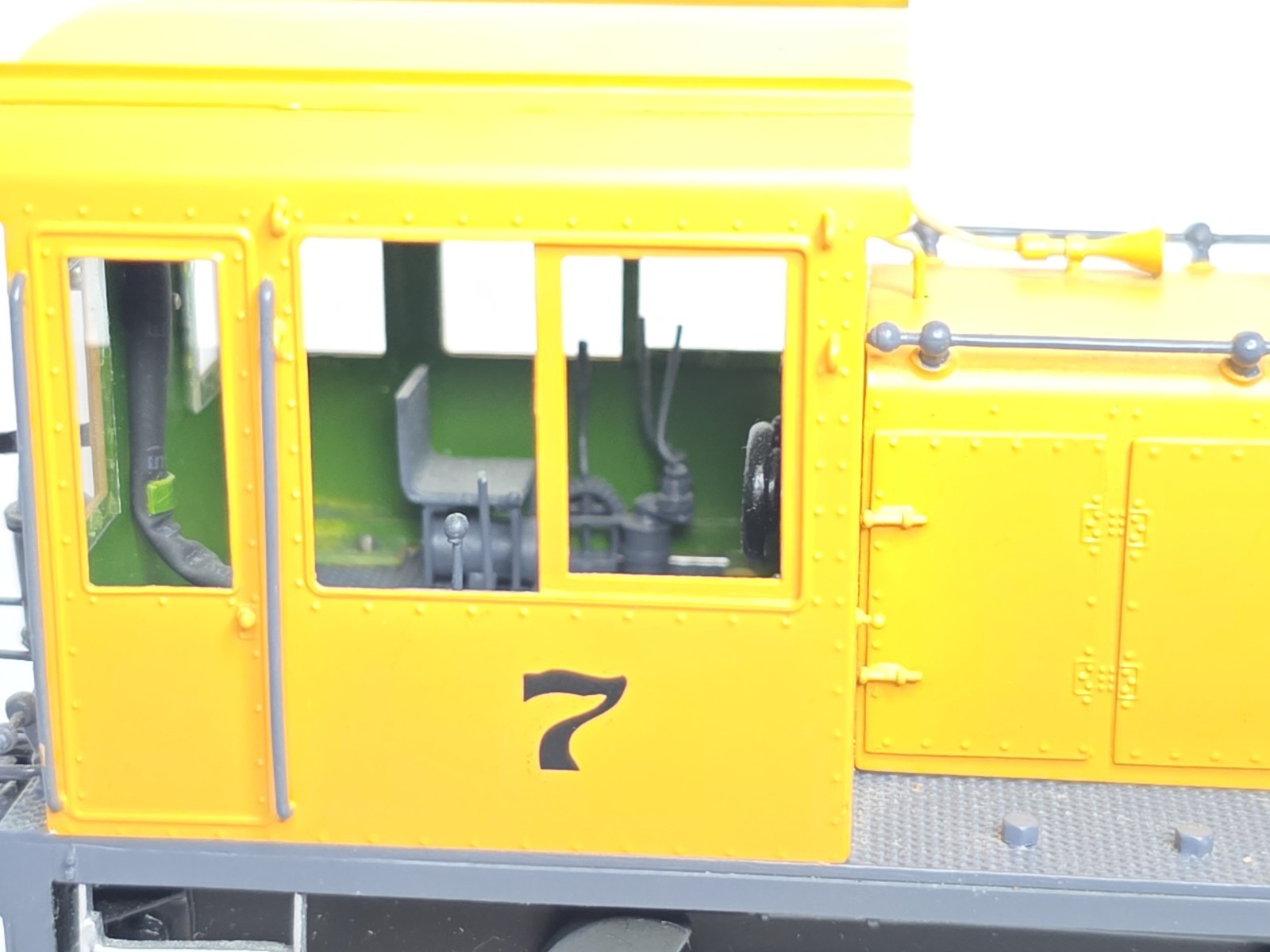 AMS On3 Scale Brass DC/DCC Sound Plymouth Diesel Switcher #7 Runs Well Ex/No Box
