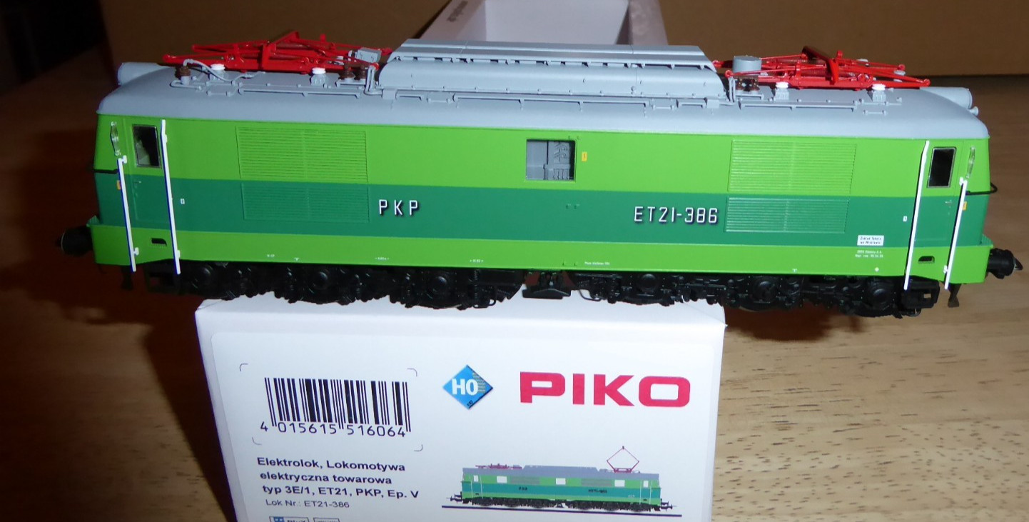 Piko 51607 H0 DCC Sound Locomotive the Pkp Et 21-386 Epoch 4/5 With LED Boxed