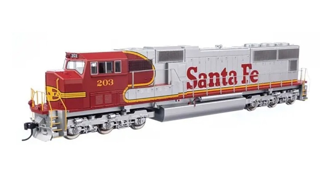 Walthers Mainline HO Scale EMD SD75M Locomotive Santa Fe #203 DCC Ready