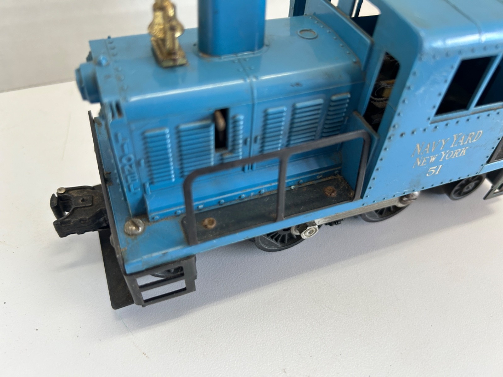 1956 Lionel Navy Yard New York 51 Vulcan Switcher Blue O Gauge Locomotive