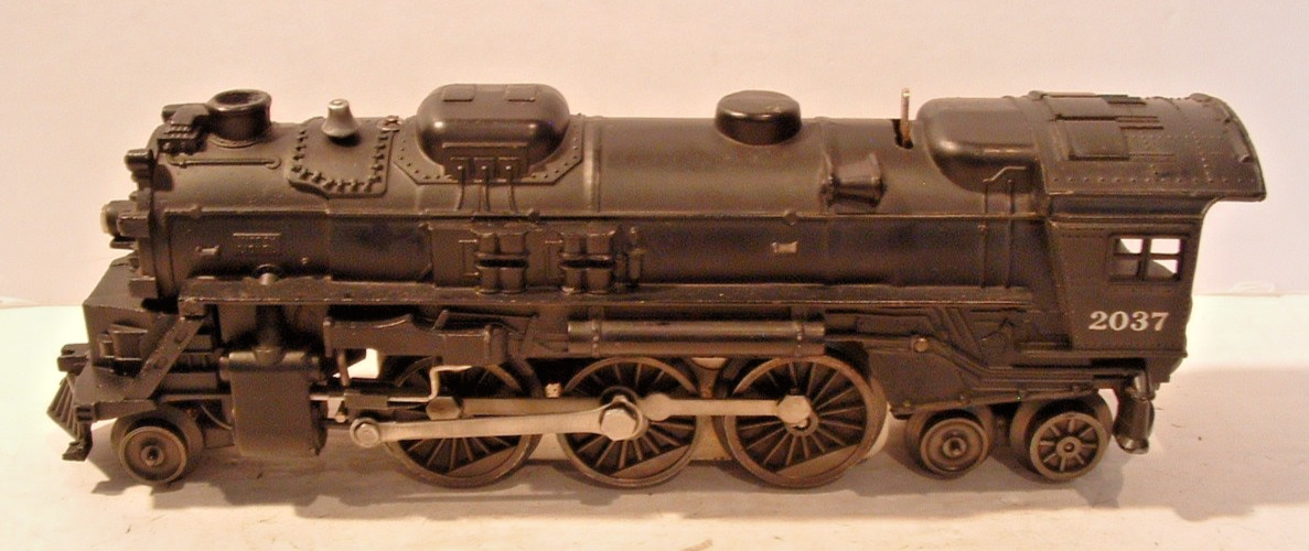 ORIGINAL LIONEL POSTWAR #2037 STEAM LOCOMOTIVE W/6026W TENDER – OBXS & INST -EXC