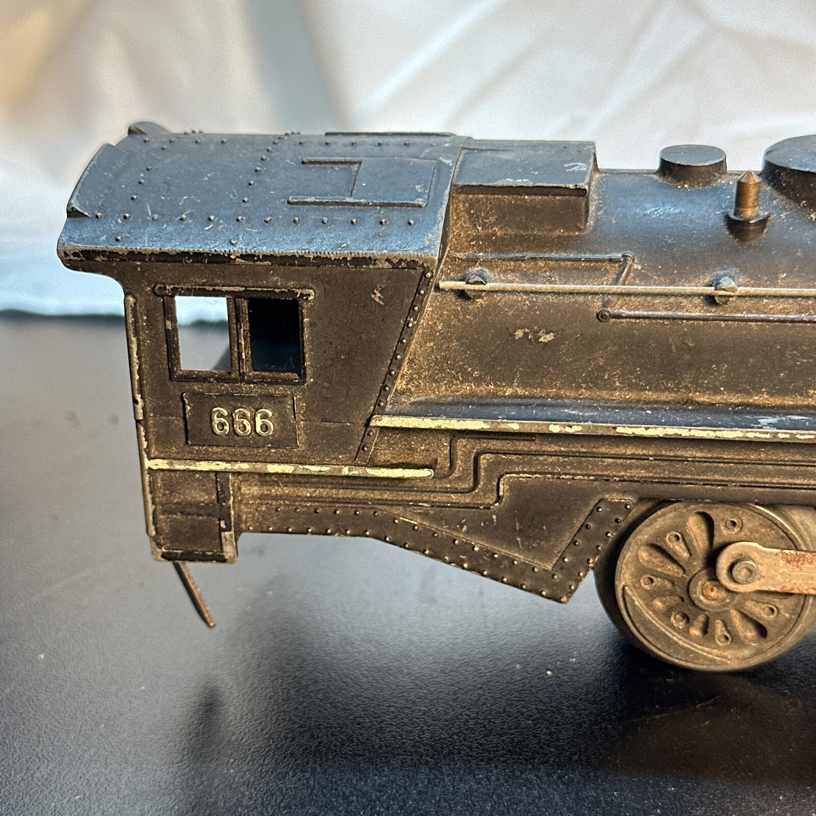 Marx Toys 666 Steam Engine Locomotive Train Black Steam