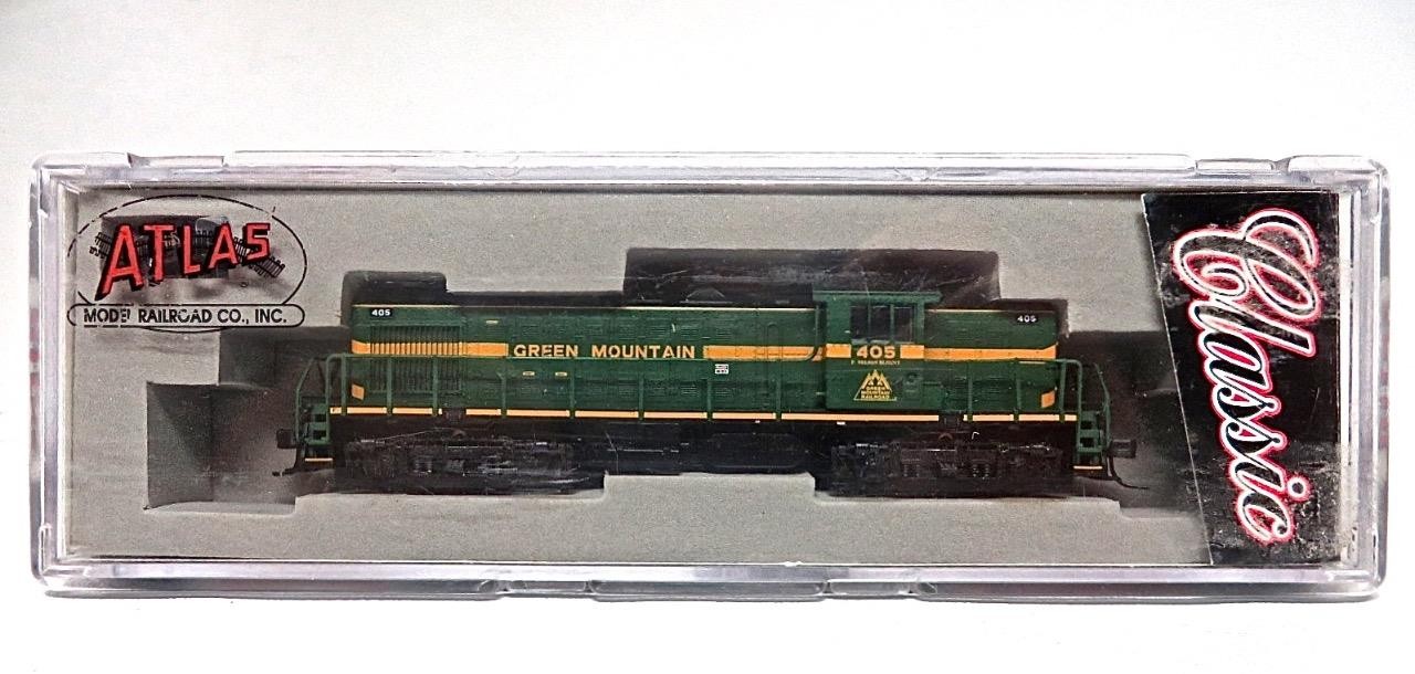 N GAUGE Atlas Classic 40-004095 Green Mountain Alco RS1 DC Diesel Locomotive 405