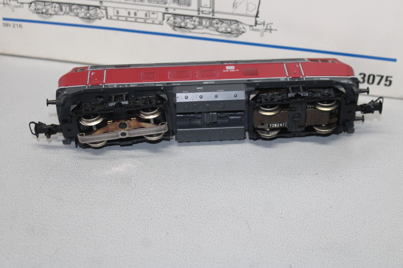 Märklin 3075 Diesel Locomotive Class 216 025-7 DB Scale H0 OVP