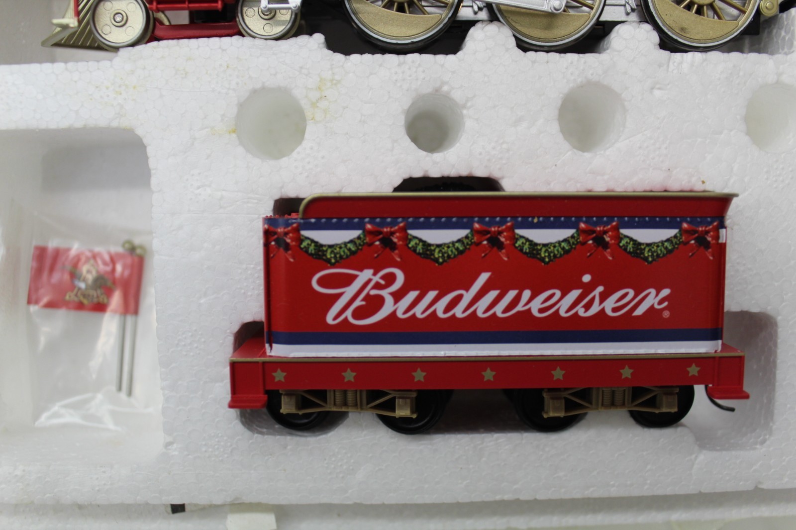 Hawthorne Village Budweiser Train Locomotive & Tender Holiday Express Bradford
