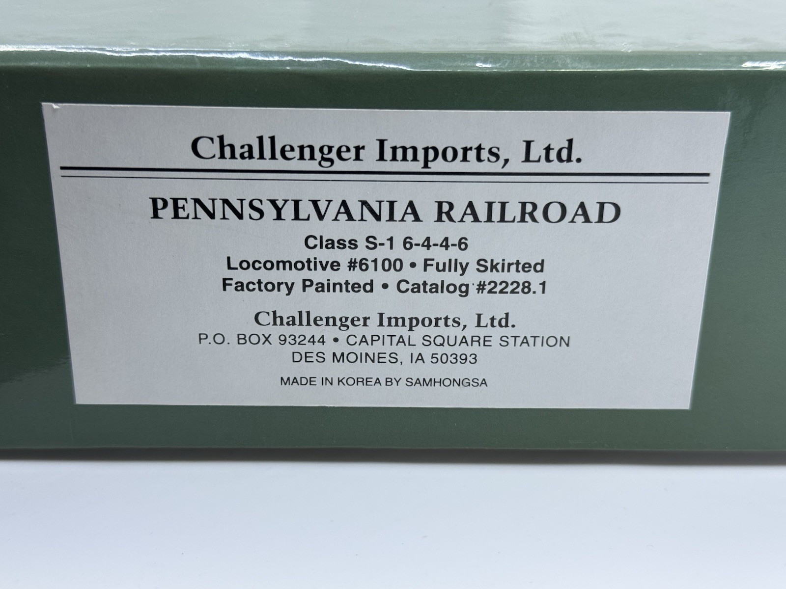 HO Challenger Imports CIL 2228.1 Pennsylvania Class S-1 6-4-4-6 Locomotive PRR