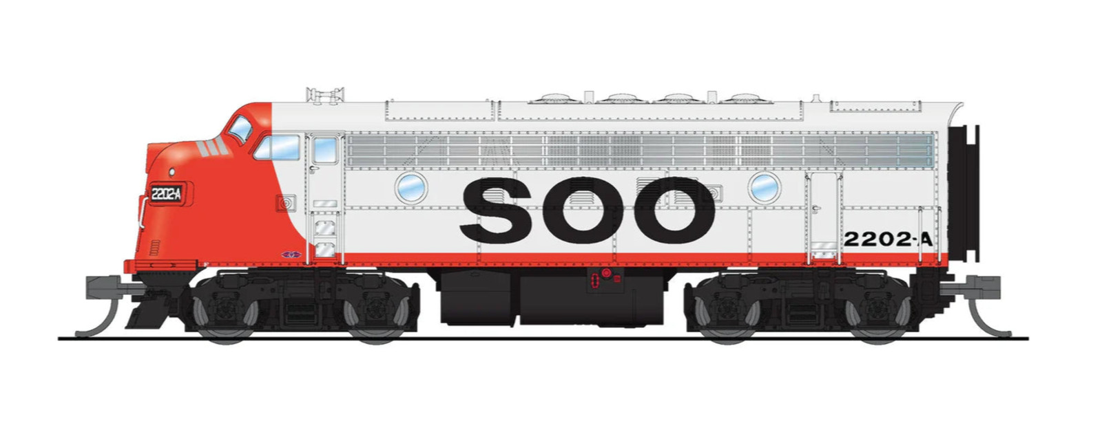 BLI 9268 N Scale EMD Diesel F7A SOO Line 2203B Paragon4 (Sound/DC/DCC)