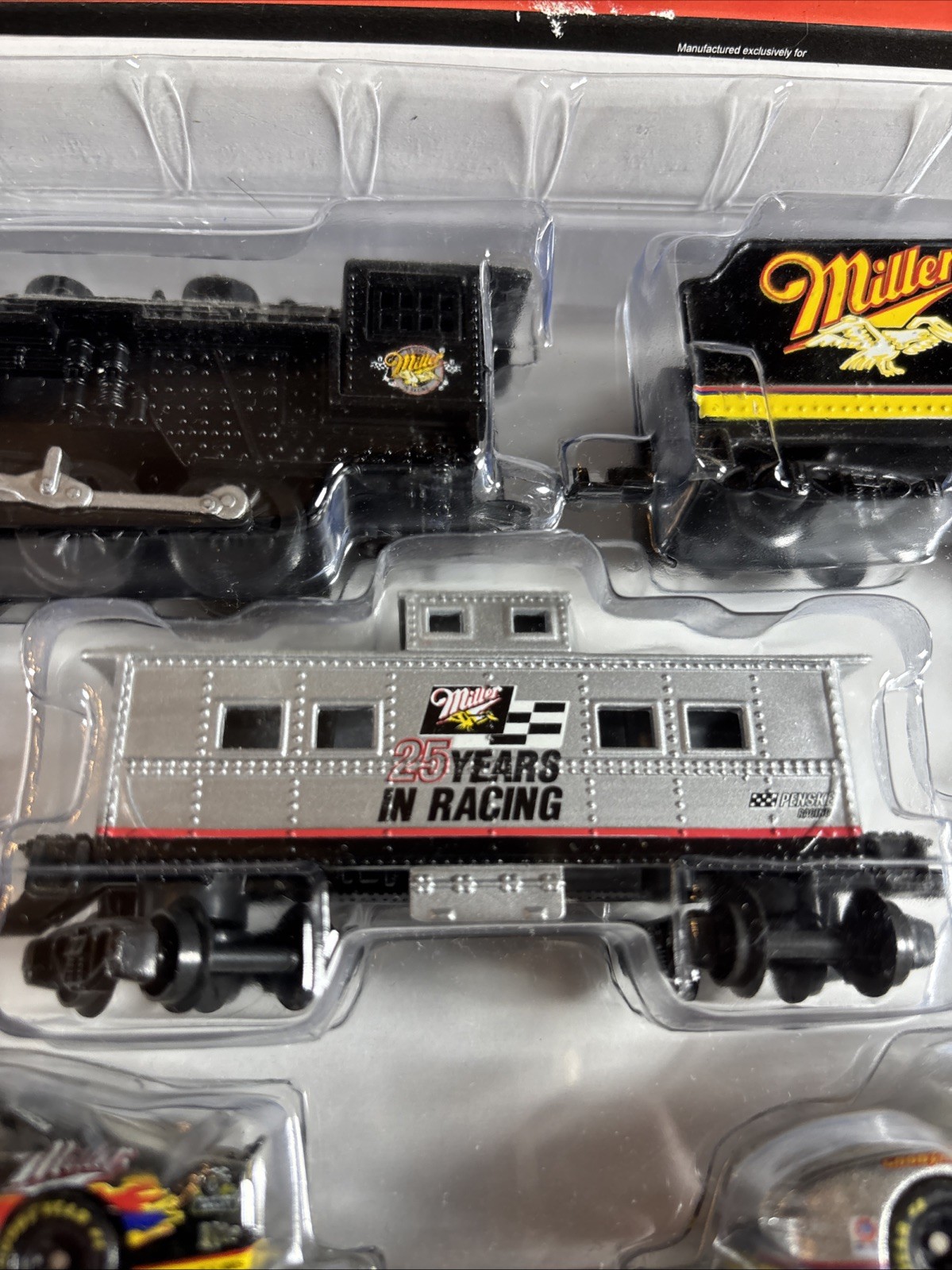 1996 Revell 5-Pc. H.O. Train Set, Rusty Wallace #2, Penske Racing, Miller Beer
