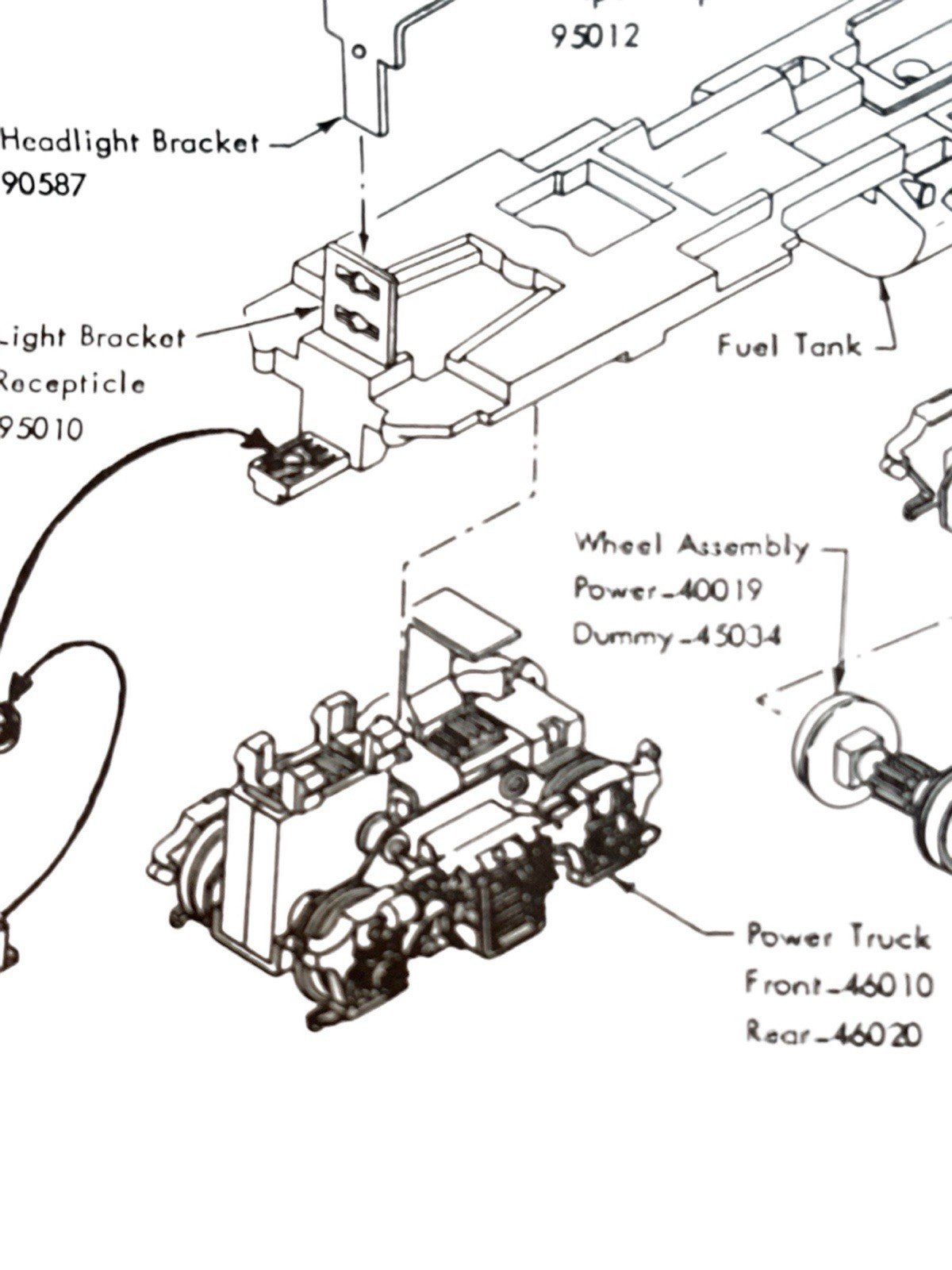 Athearn HO Scale GP38-2 Diesel Road Locomotive Assembly Manual Parts Diagram