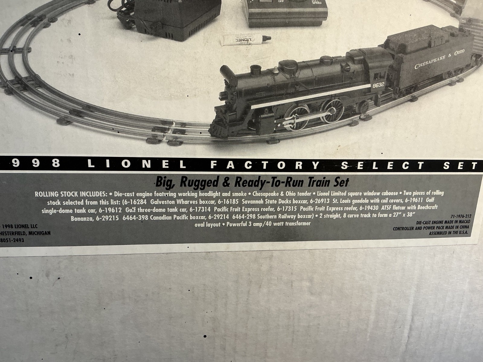 Lionel 1998 Factory Select Steam Engine Set – 027 brand new
