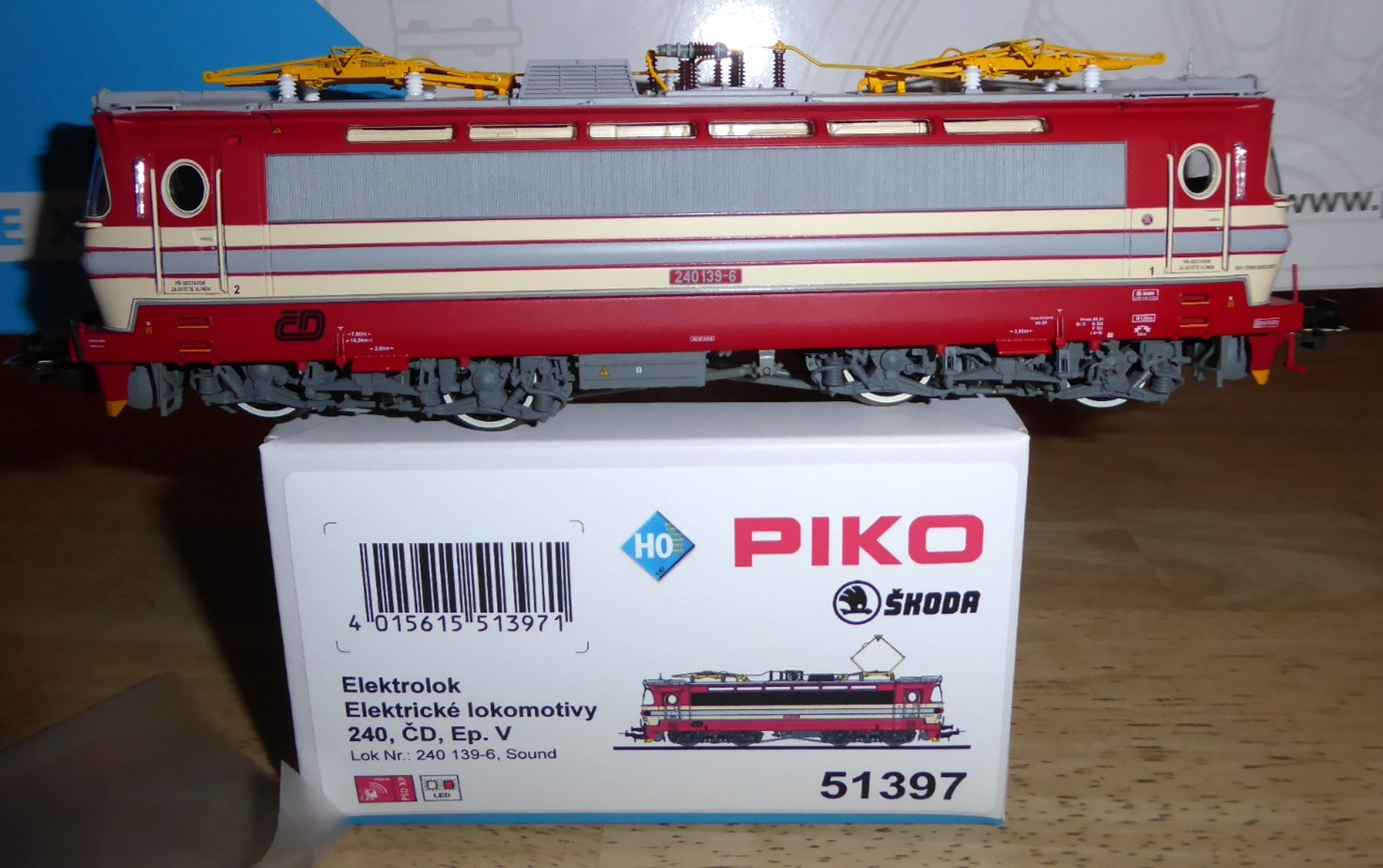 Piko 51397 H0 DCC Sound Locomotive Br 240 Laminatka Of The CD Epoch 5/6 IN Ob