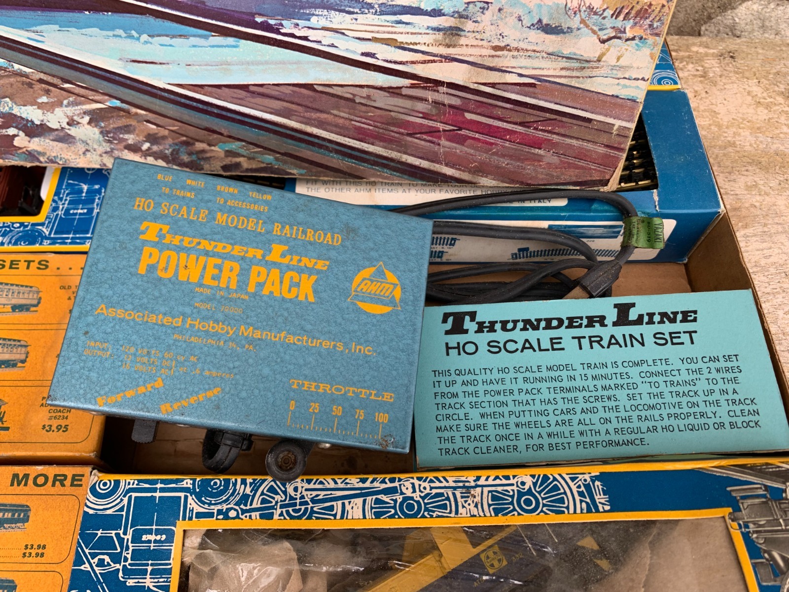 AHM The HO Scale Thunder Line True To Blueprint Train Set W/Box