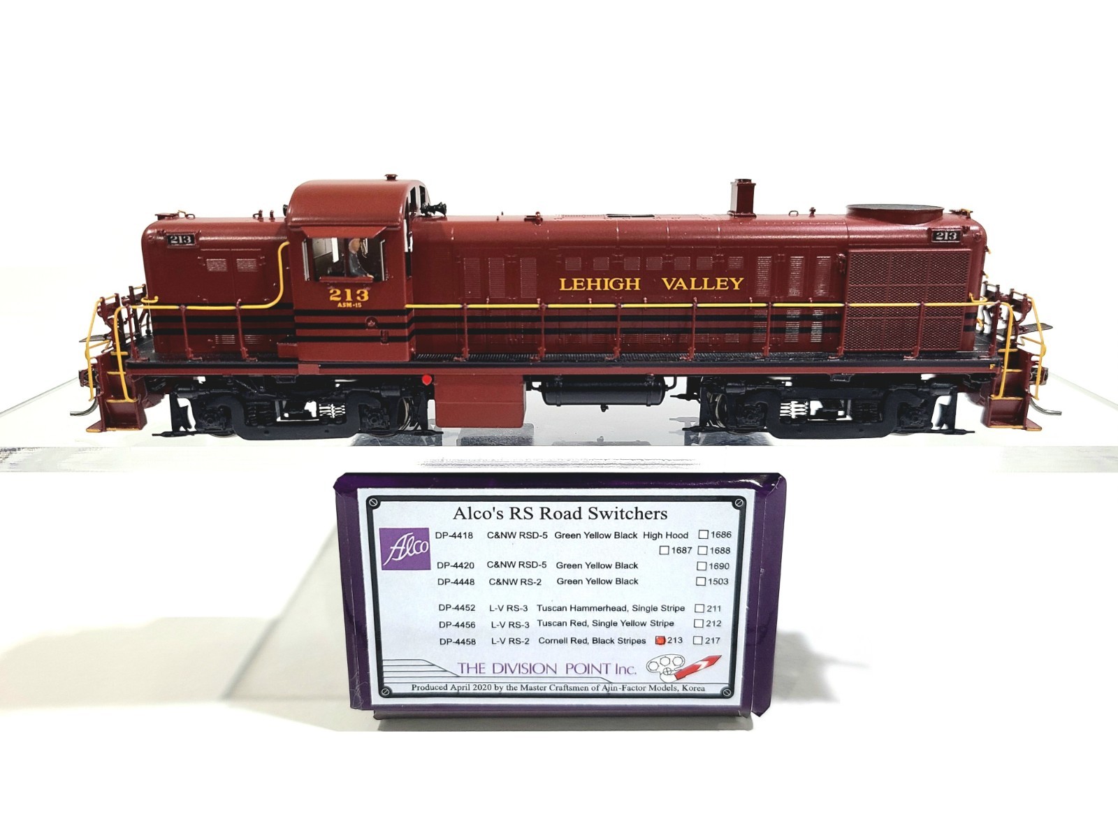 Division Point LV Alco RS-2 Lehigh Valley #213 HO Brass Model #DP-4458 DCC