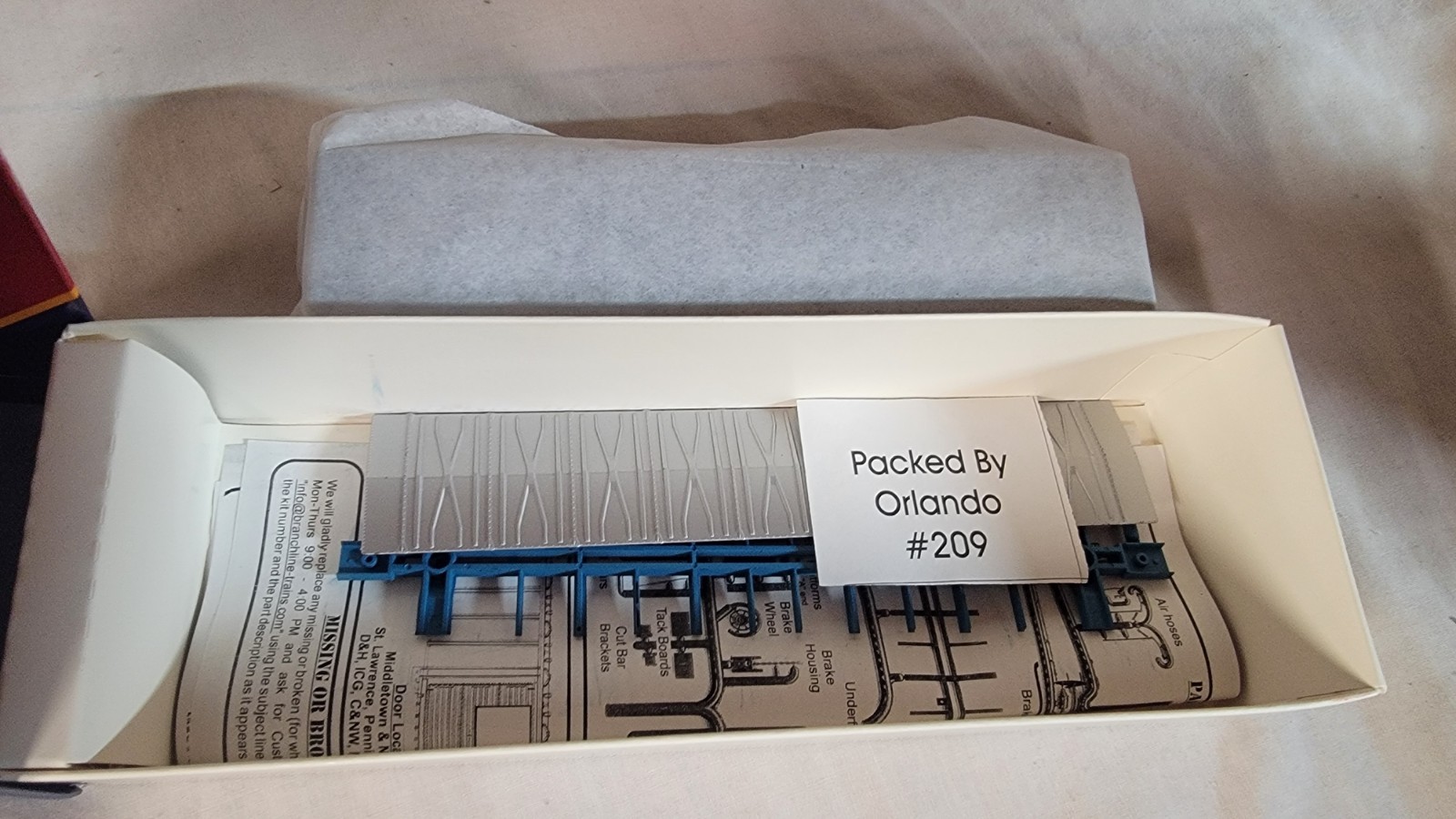 Branchline Blueprint HO Trains Kits #54024 Berwick Pickens 50′ Box Car 2121