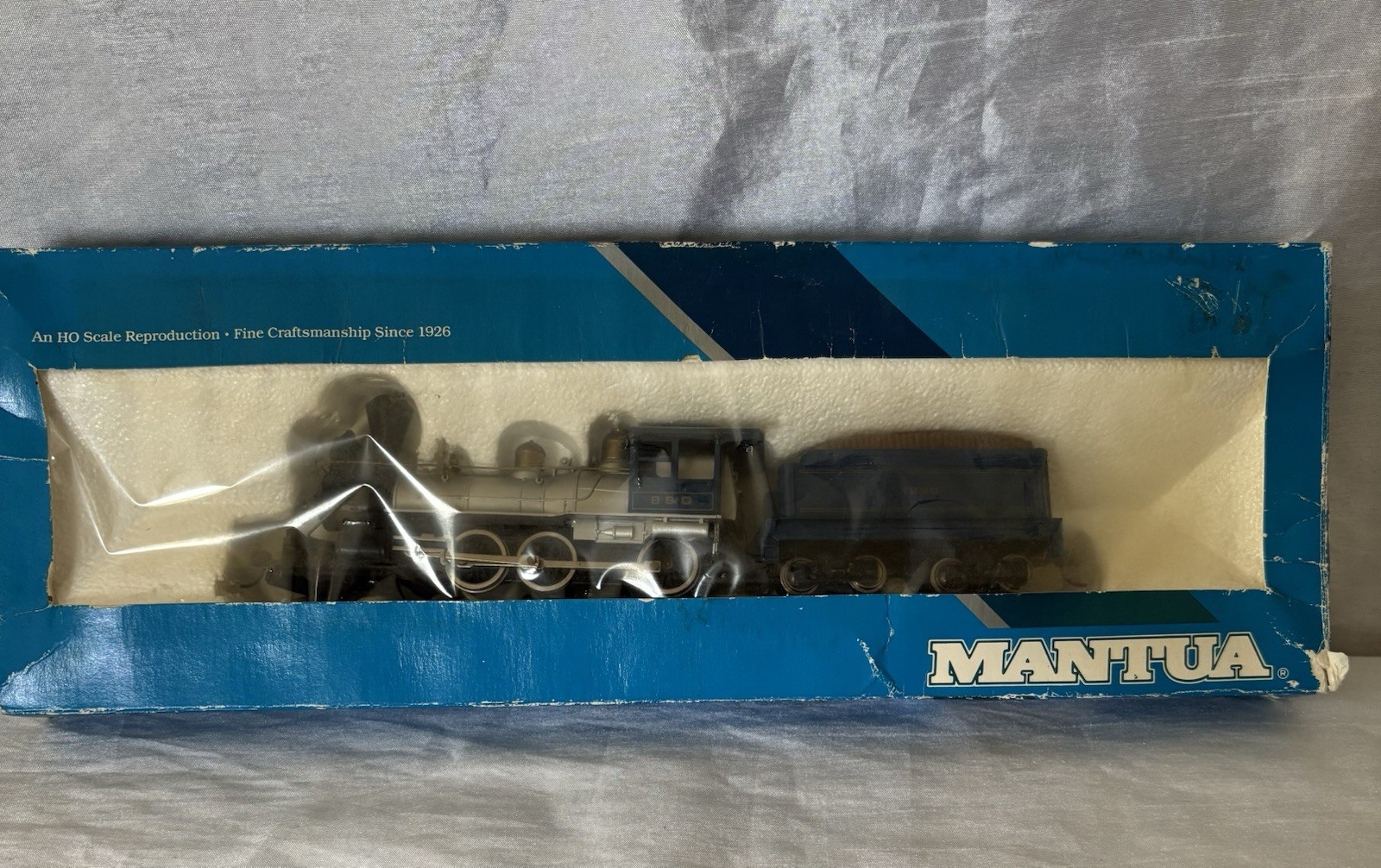 Mantua HO 1/87 Scale, 308-025, 1890 Roger’s, B&O Black And Silver 4-6-0