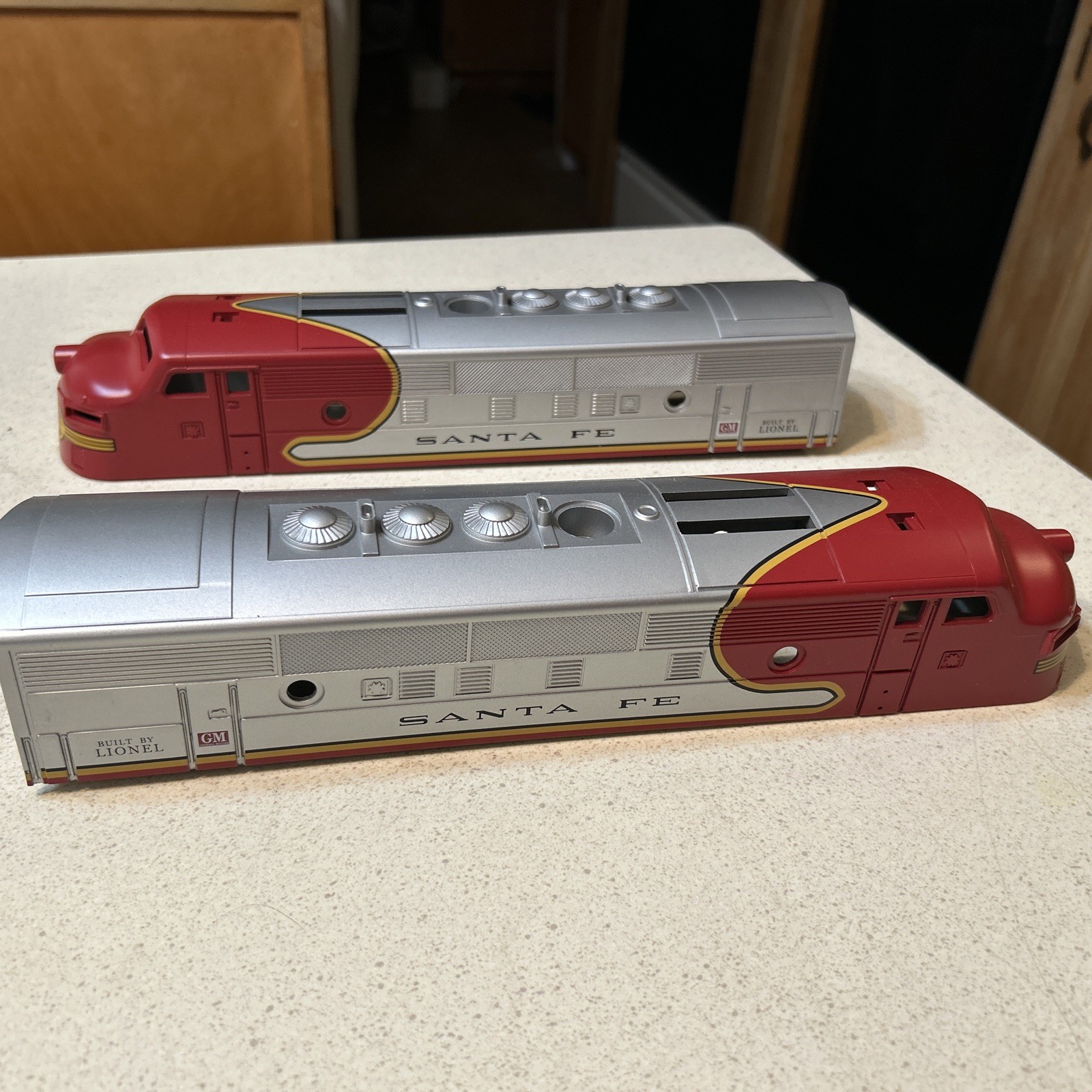 2 Lionel Santa Fe F-3 Diesel O Gauge Shell Only Red And Silver LLC New Nice