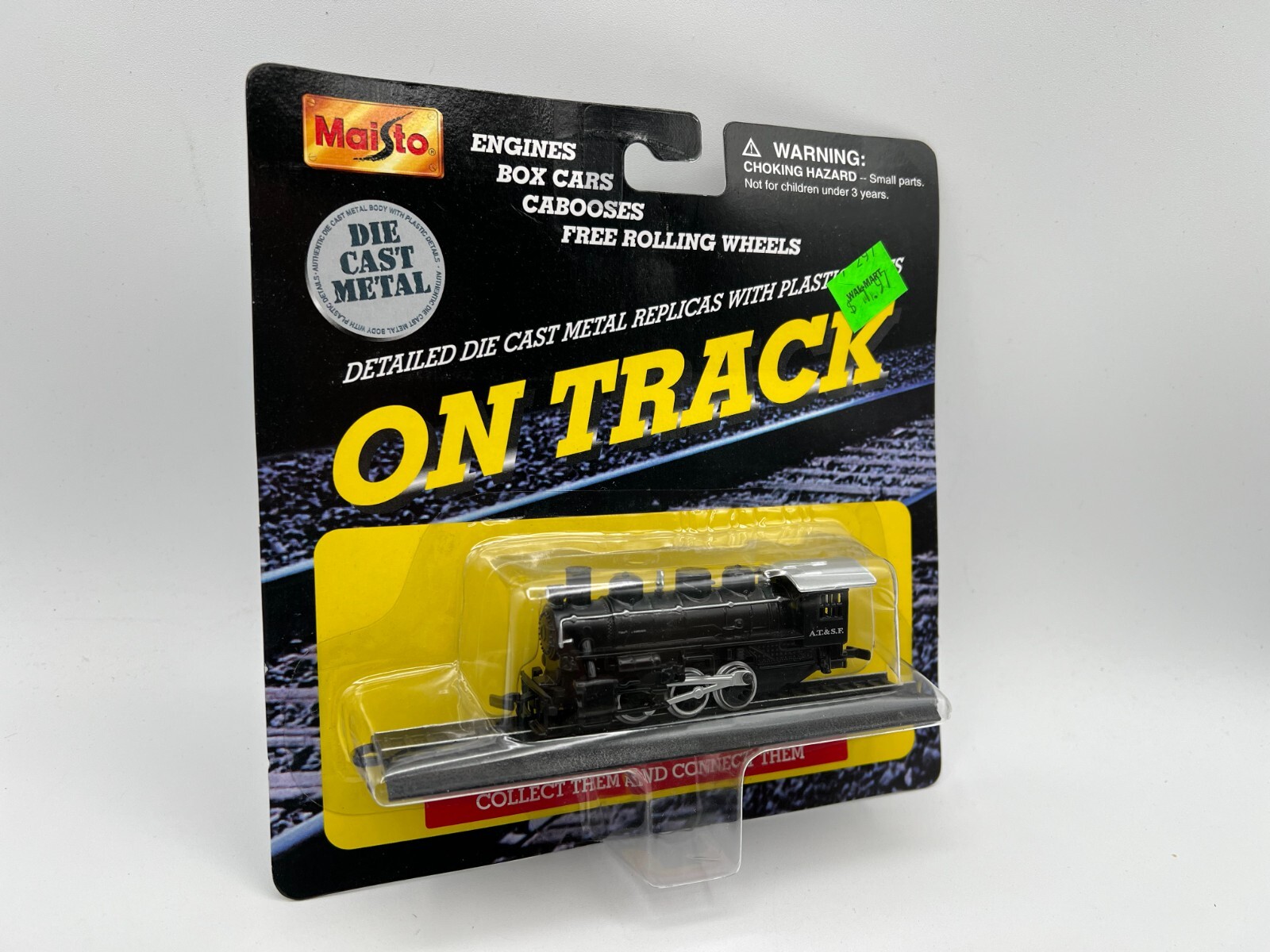 Lot Of 3 2000 Maisto On Track AT&SF Santa Fe Die-Cast Train Engines – NIP