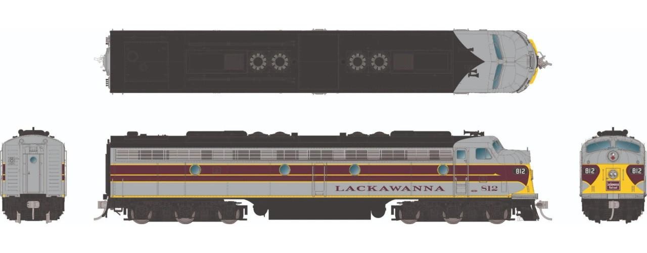 Rapido ~ HO Scale ~ EMD E8A ~ Lackawanna DL&W #818 ~ DCC & Sound ~ 28579
