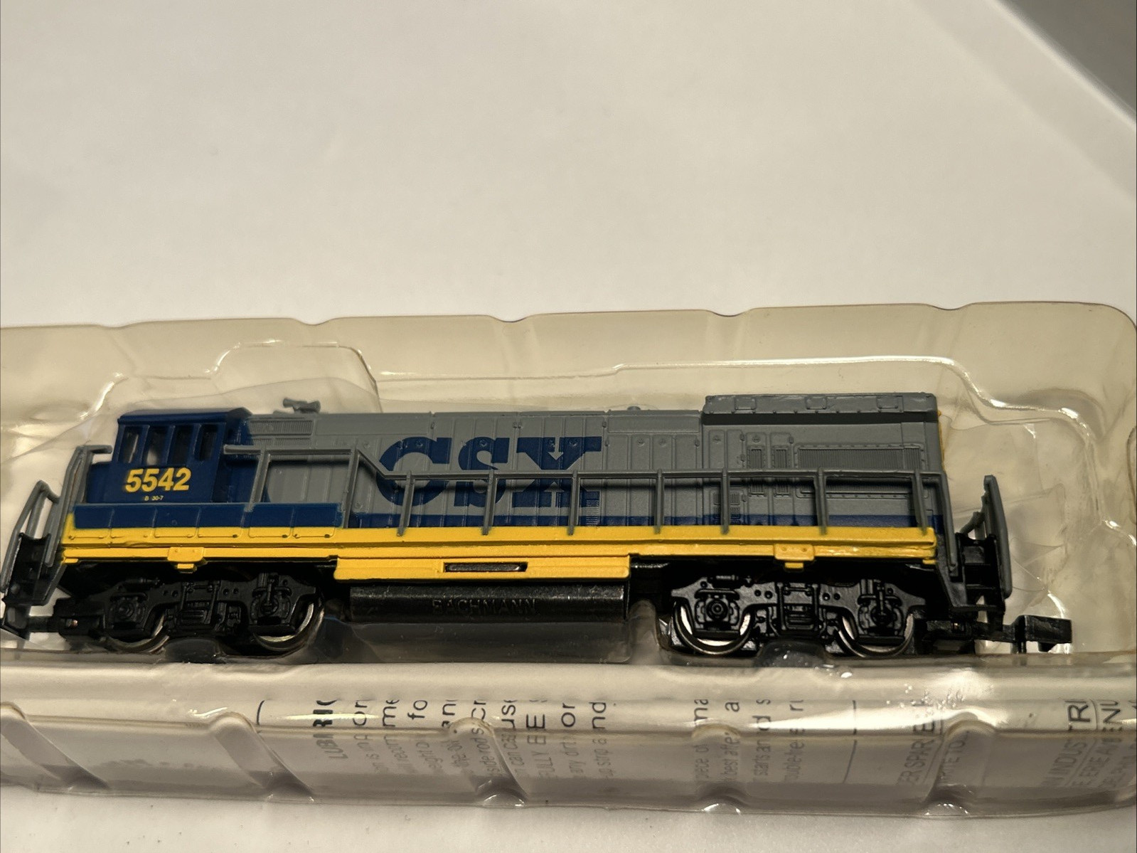 N Scale- Bachmann U36-B-CSX Diesel with Rapido Couplers.