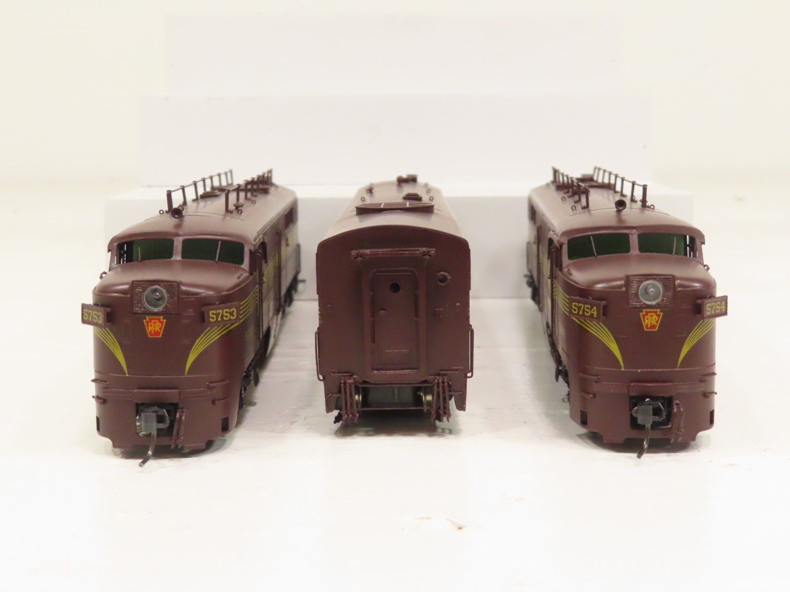 Key Imports HO Brass PRR Alco PA-1/2 3-Unit Set Tuscan Red #83 RARE NIB 12811